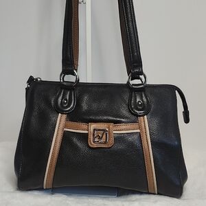 Stone Mountain Black Pebbled Leather Shoulder